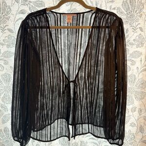 Victoria's Secret Sheer Black Blouse